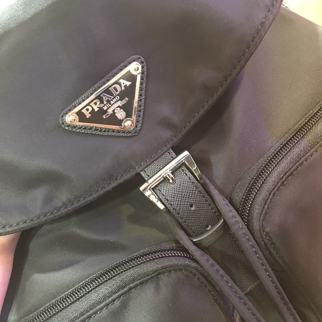 Prada 2026 Backpack 32cm Black Re-Nylon