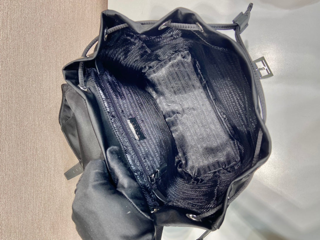 Prada 2026 Backpack 27cm Black Re-Nylon