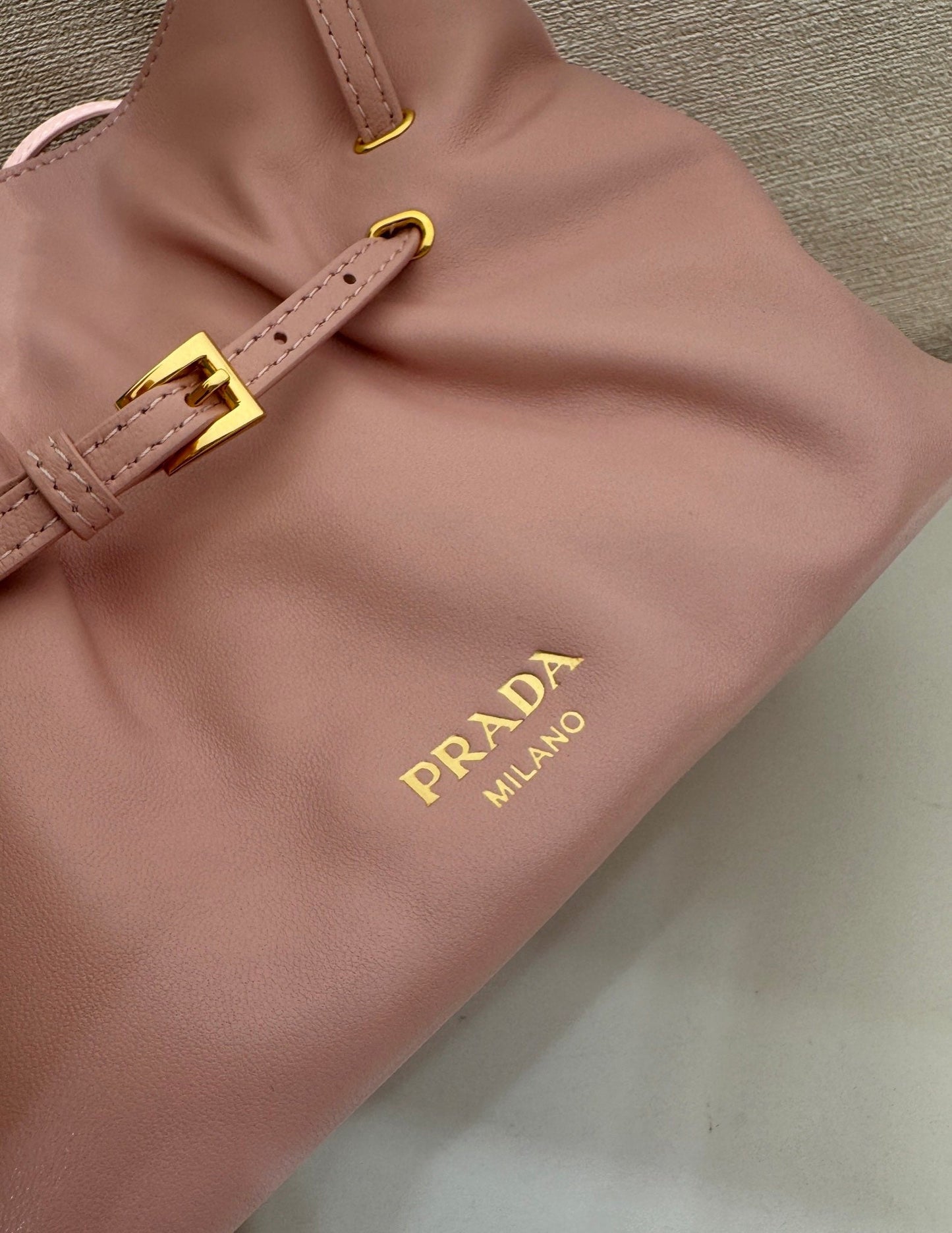 Prada Small Dada 25cm Light Pink Nappa Leather