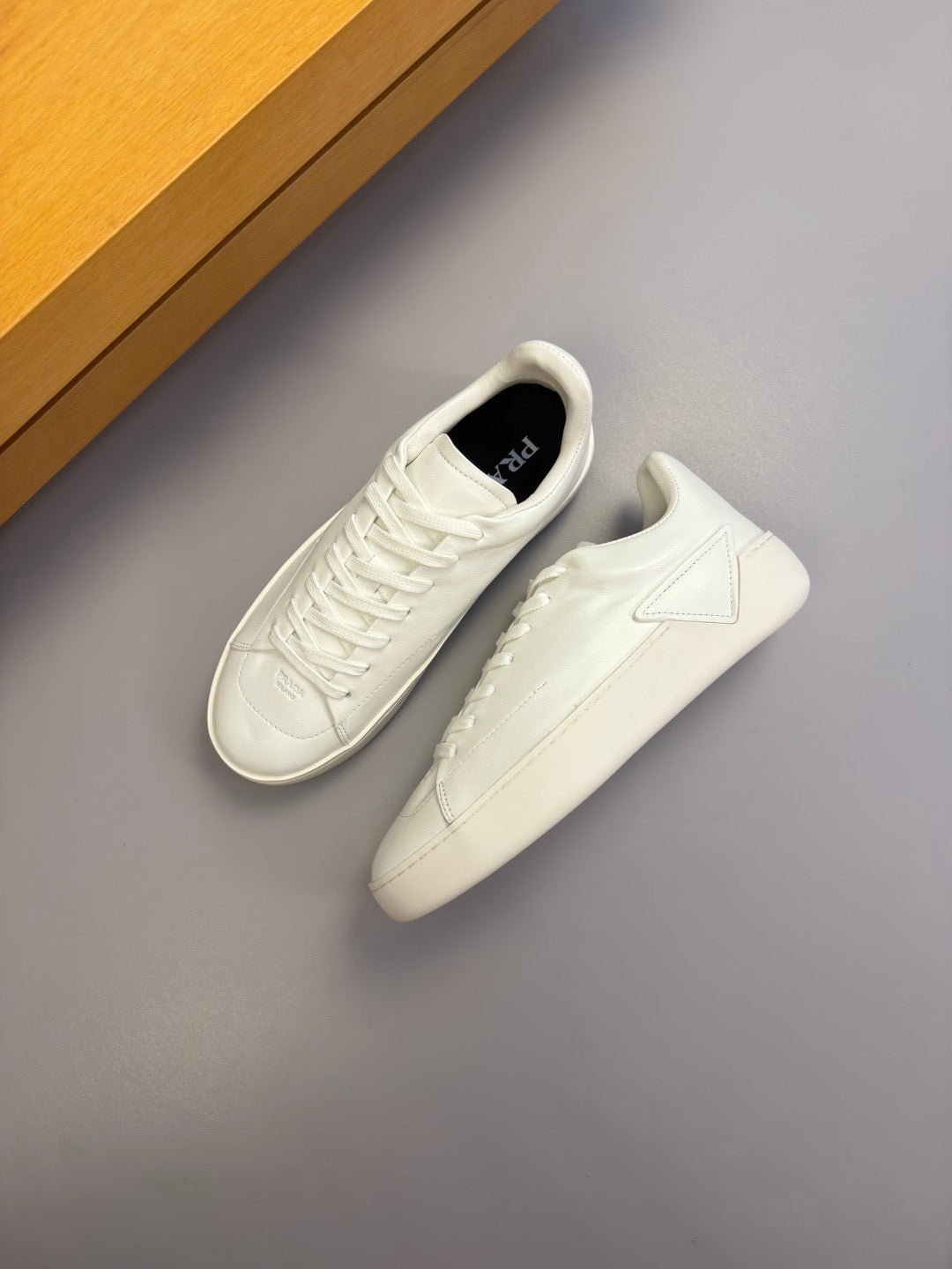 Prada Court Sneakers White Leather