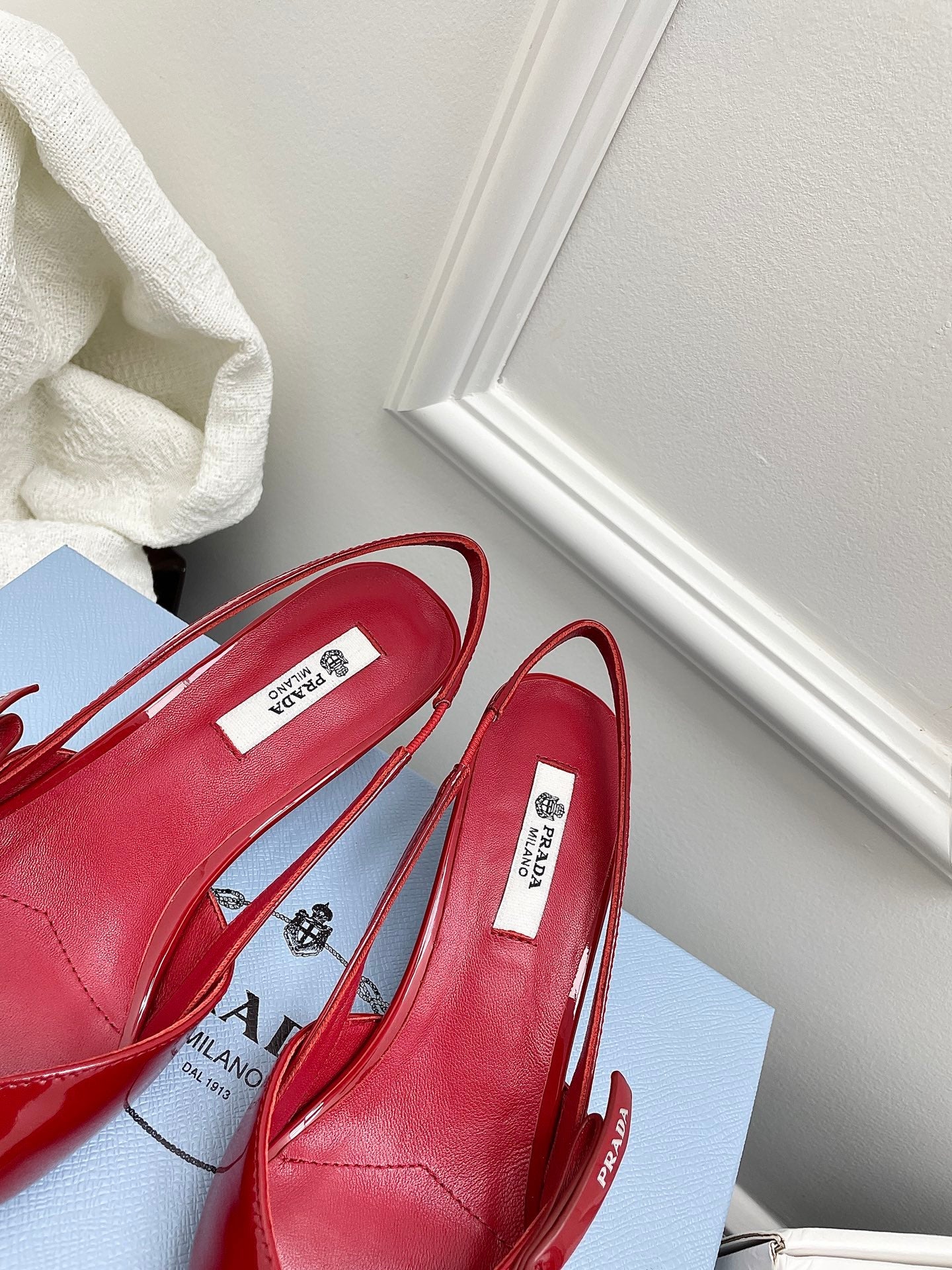 Prada 26s Slingback Burgundy Patent Leather 726982