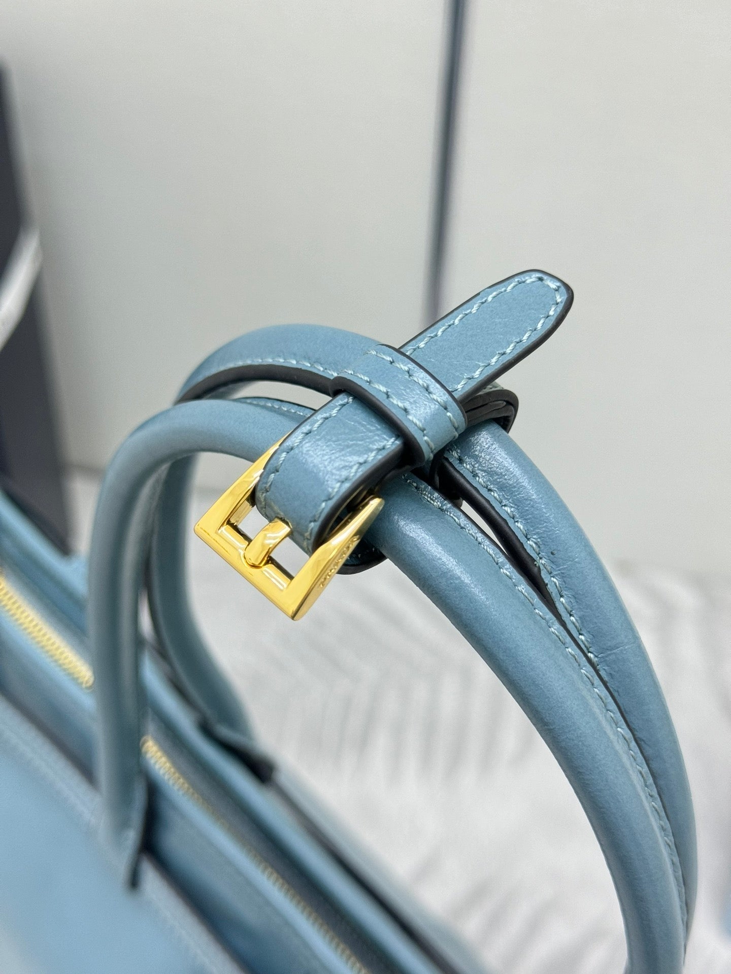 Prada Bonnie Extra-Large 42cm Blue Gray Calfskin