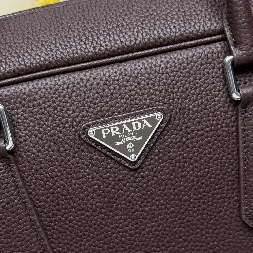 Prada 2026 Sienna Bag Brown Black Calfskin 345782