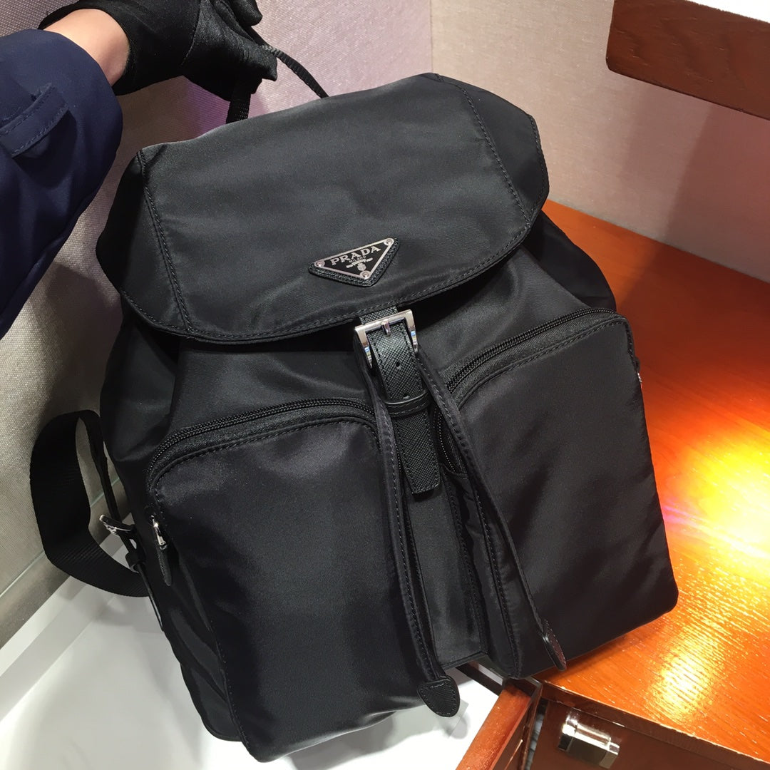 Prada 2026 Backpack 32cm Black Re-Nylon