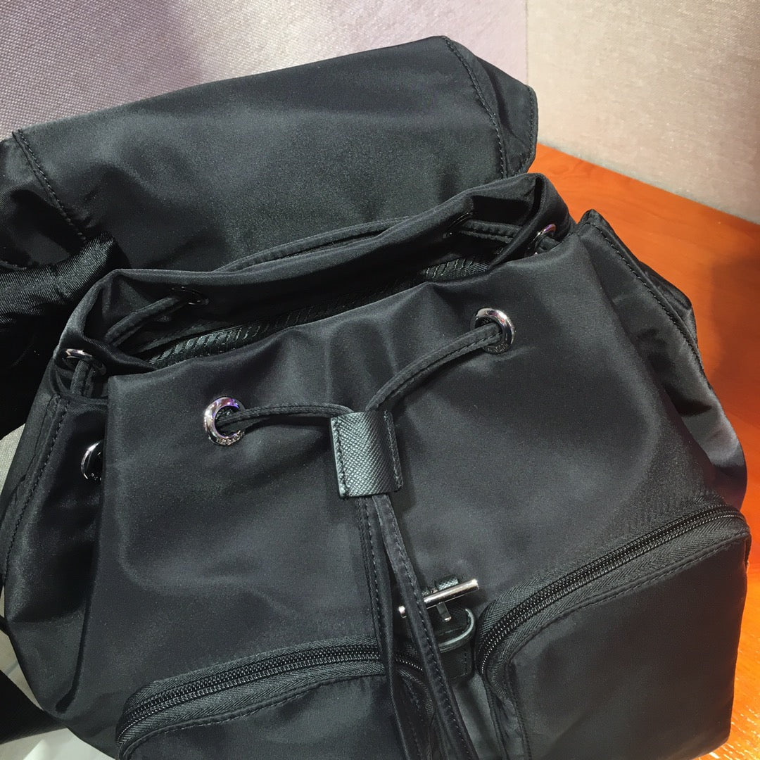 Prada 2026 Backpack 32cm Black Re-Nylon