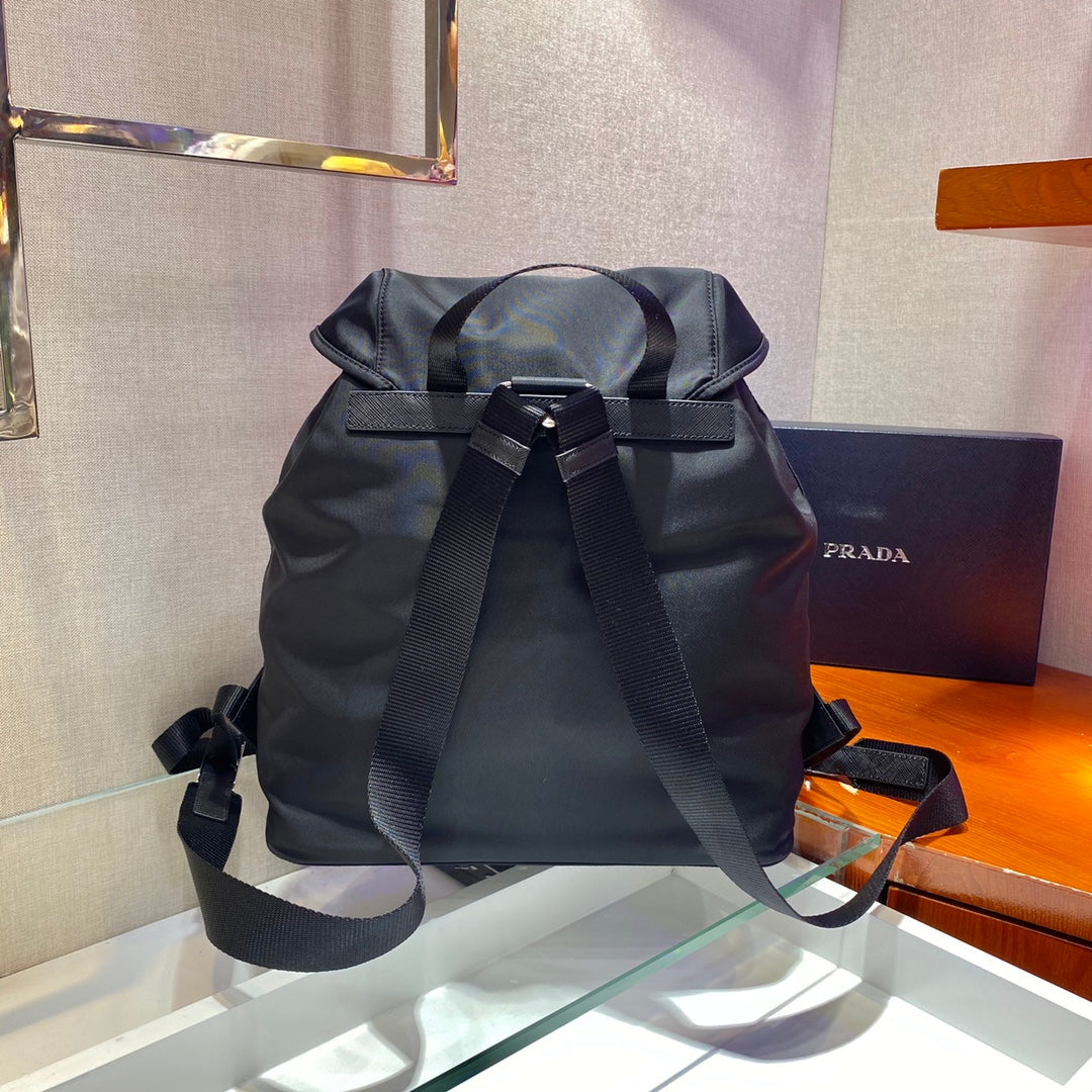 Prada 2026 Backpack 30cm Black Re-Nylon