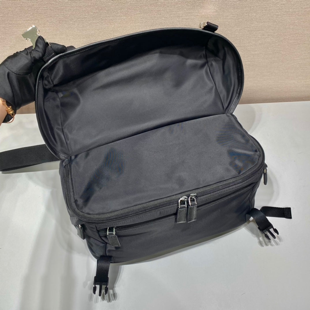 Prada Mini Messenger Bag 32cm Black Re-Nylon Leather