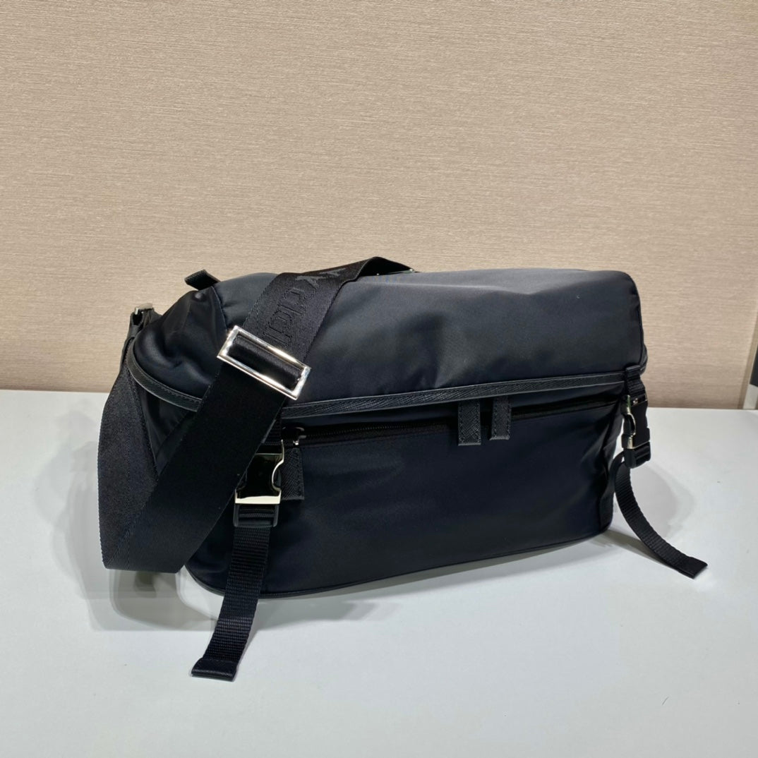 Prada Mini Messenger Bag 32cm Black Re-Nylon Leather