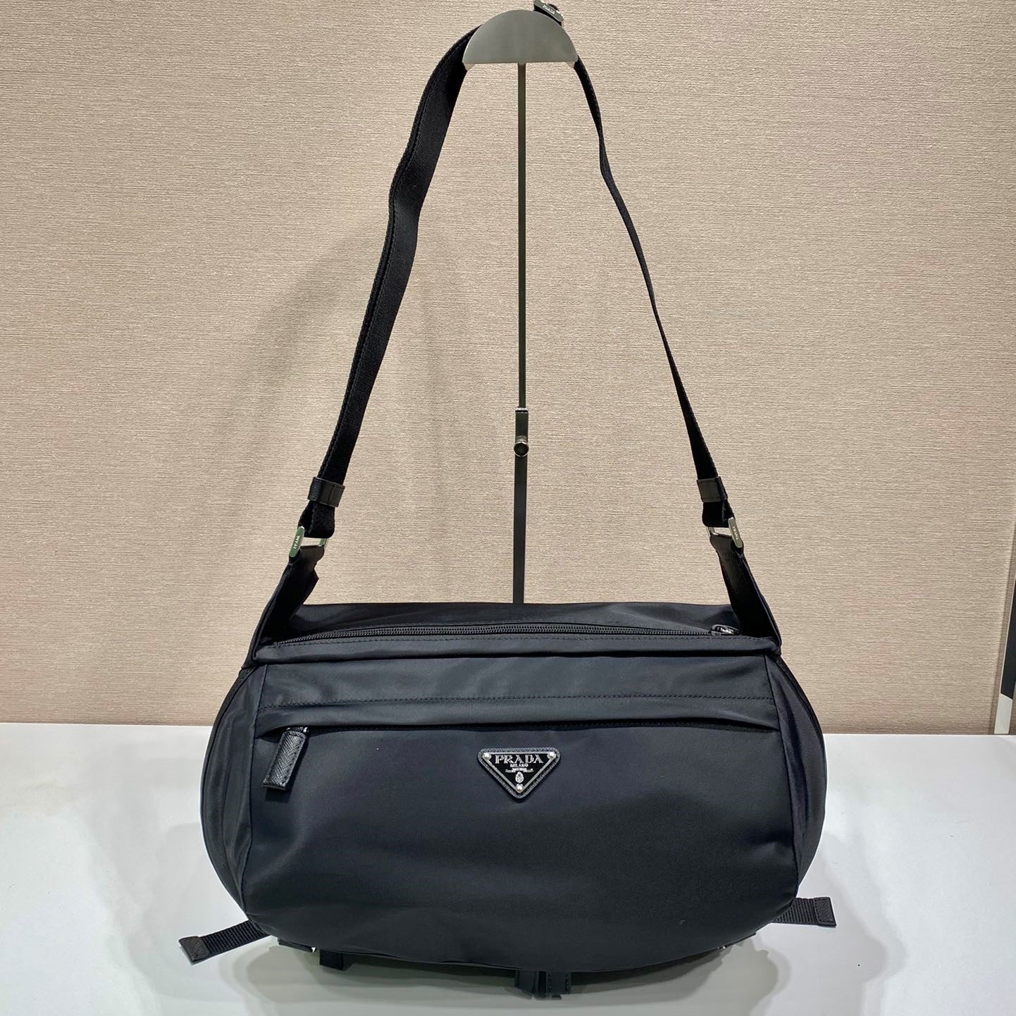 Prada Mini Messenger Bag 32cm Black Re-Nylon Leather