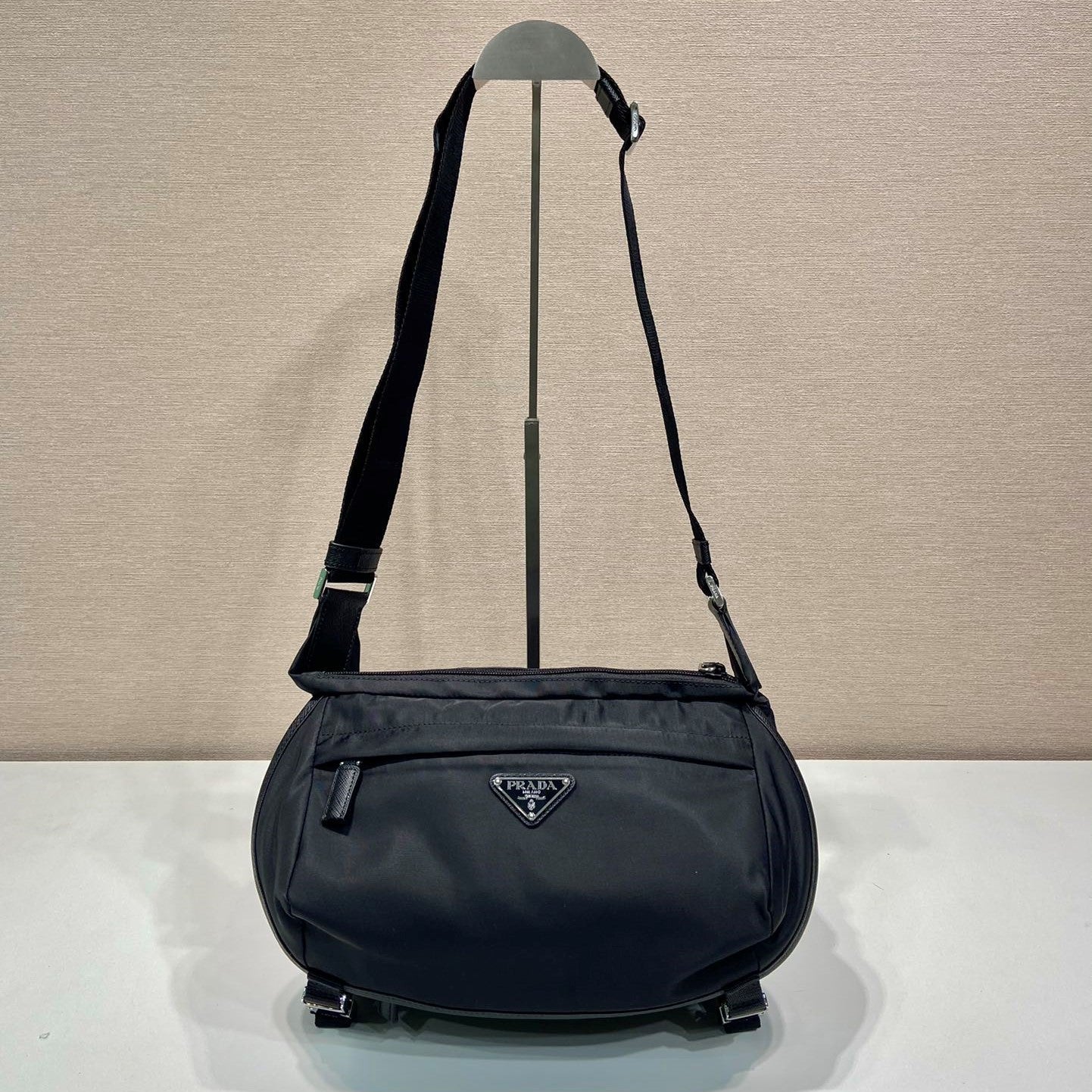 Prada Mini Messenger Bag 27cm Black Re-Nylon Leather