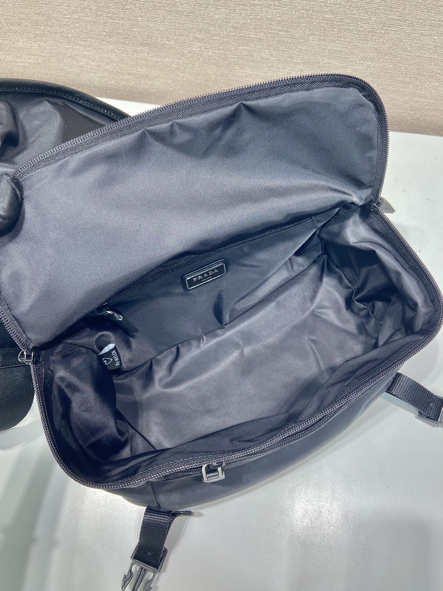 Prada Mini Messenger Bag 27cm Black Re-Nylon Leather
