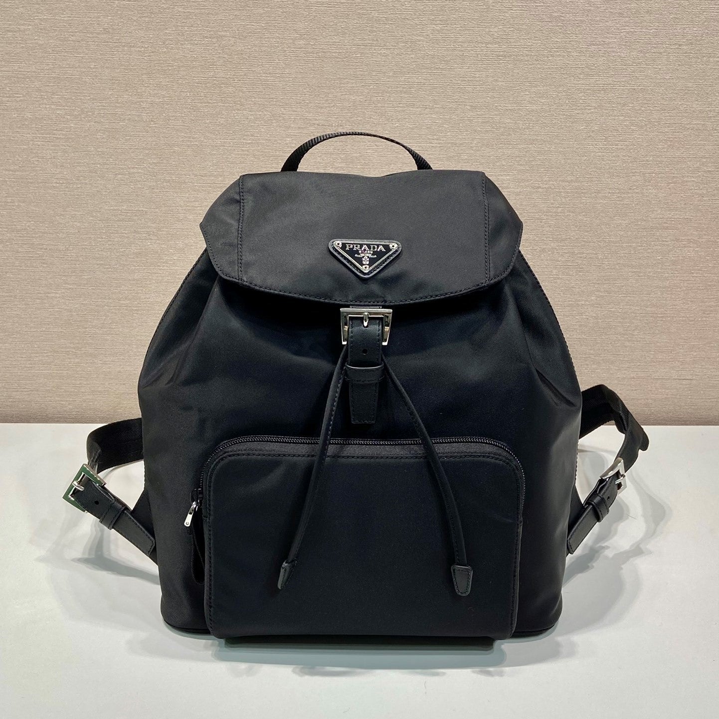 Prada 2026 Backpack 27cm Black Re-Nylon