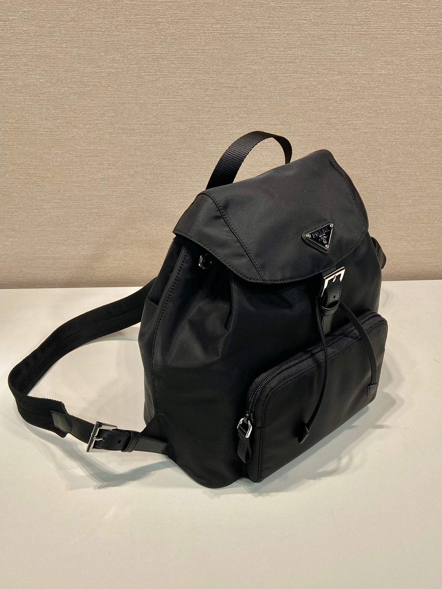 Prada 2026 Backpack 27cm Black Re-Nylon