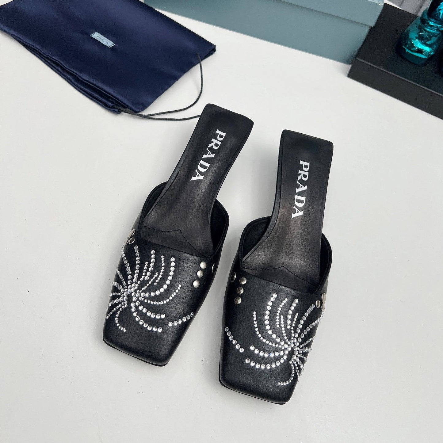 Prada 26SS Sandal 4cm Black Calfskin 680965