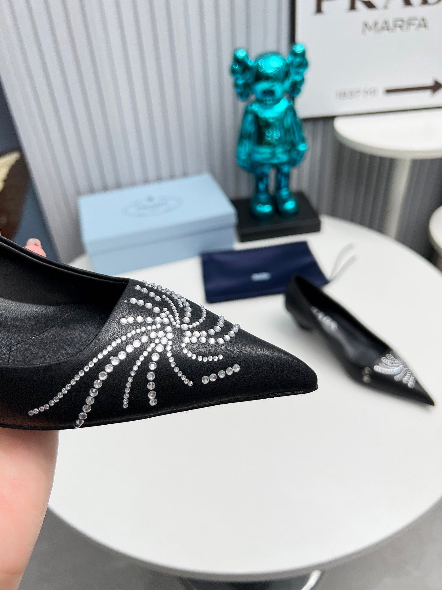 Prada 26SS Pumps 4cm Black Calfskin 680956