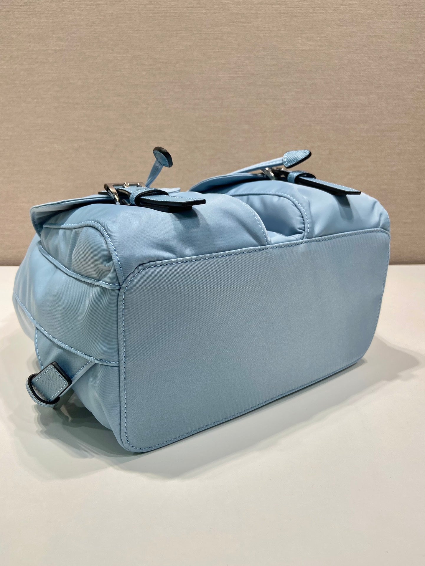Small Backpack 28 In Sky Blue Parachute Fabric
