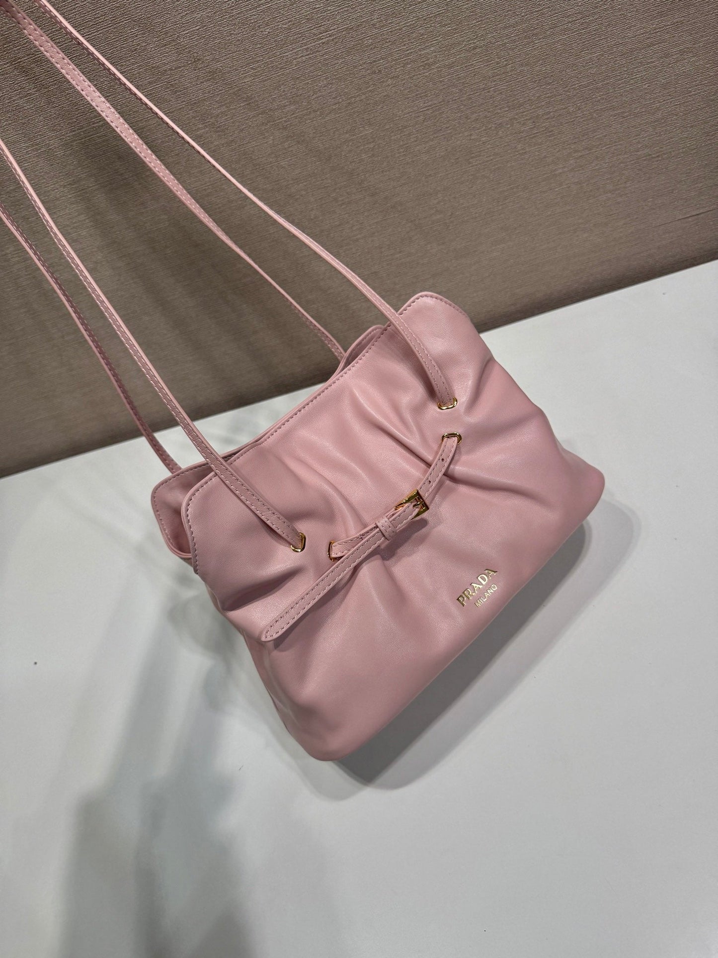 Prada Small Dada 25cm Light Pink Nappa Leather