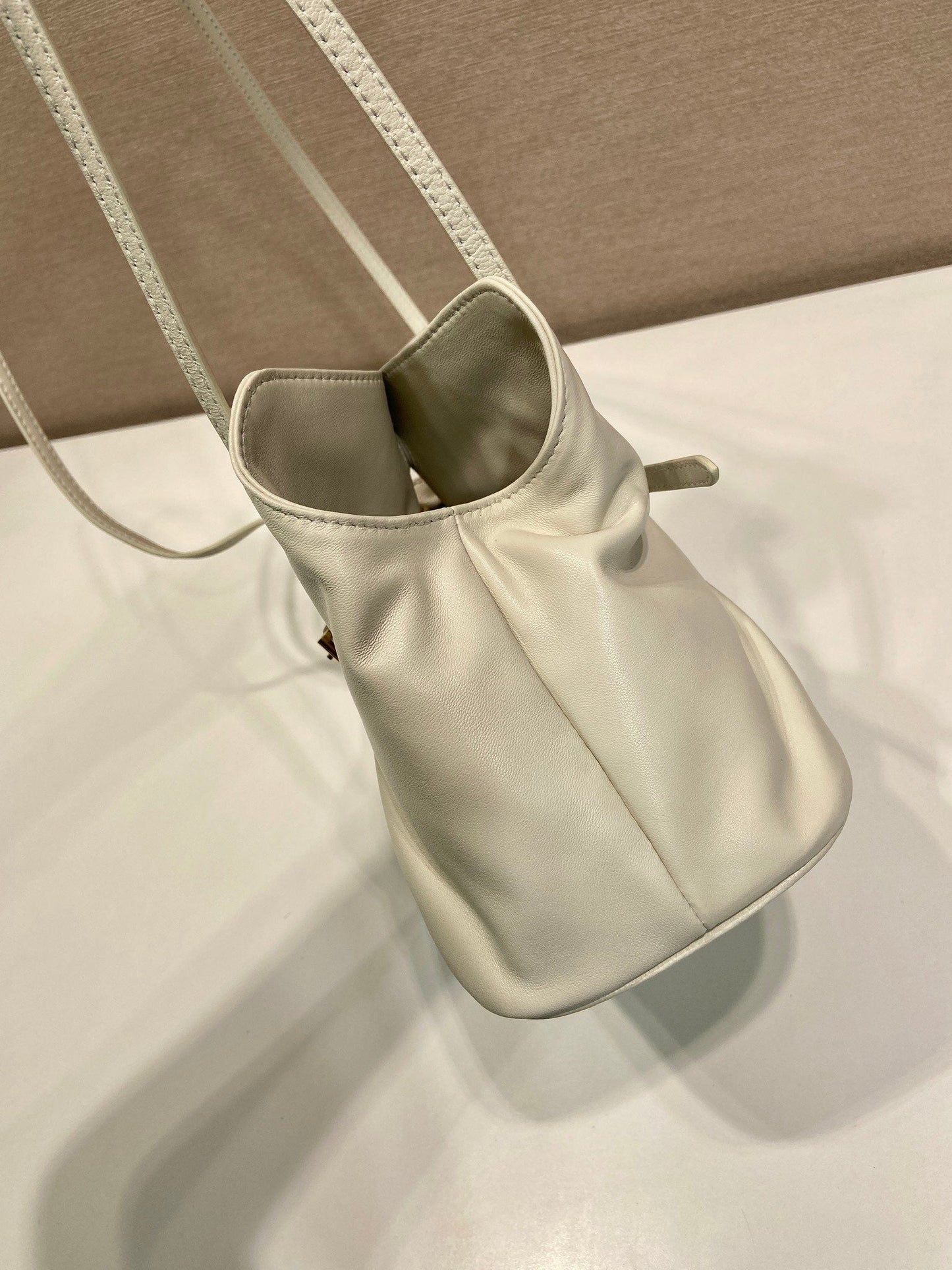 Prada Small Dada 25cm Ivory Nappa Leather