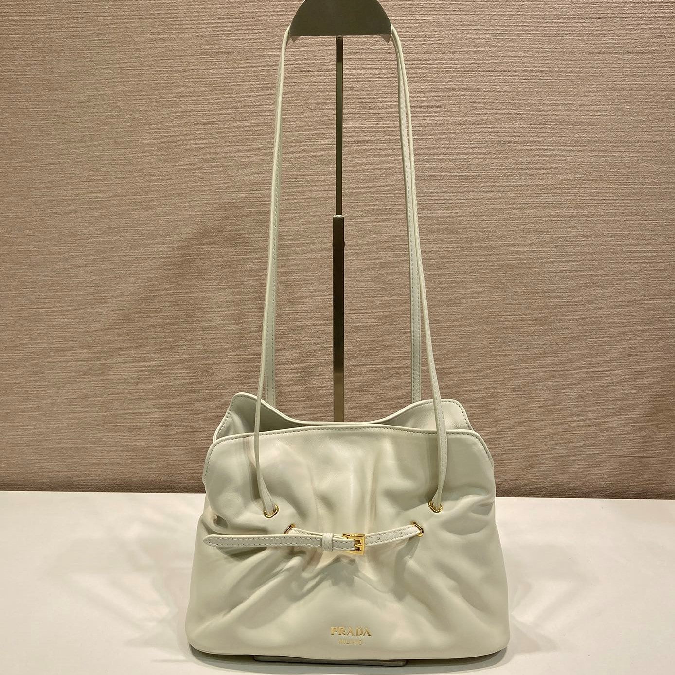 Prada Small Dada 25cm Ivory Nappa Leather