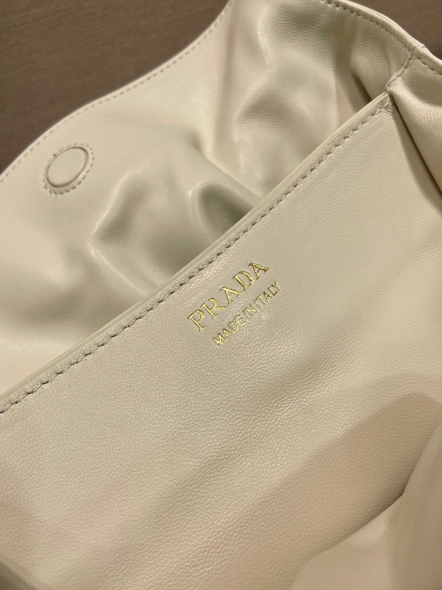Prada Small Dada 25cm Ivory Nappa Leather