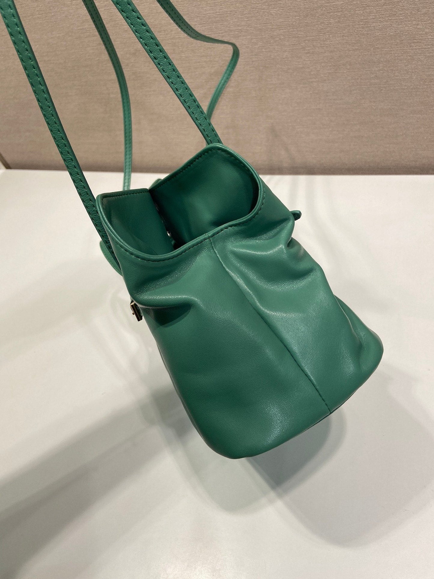 Prada Small Dada 25cm Teal Green Nappa Leather