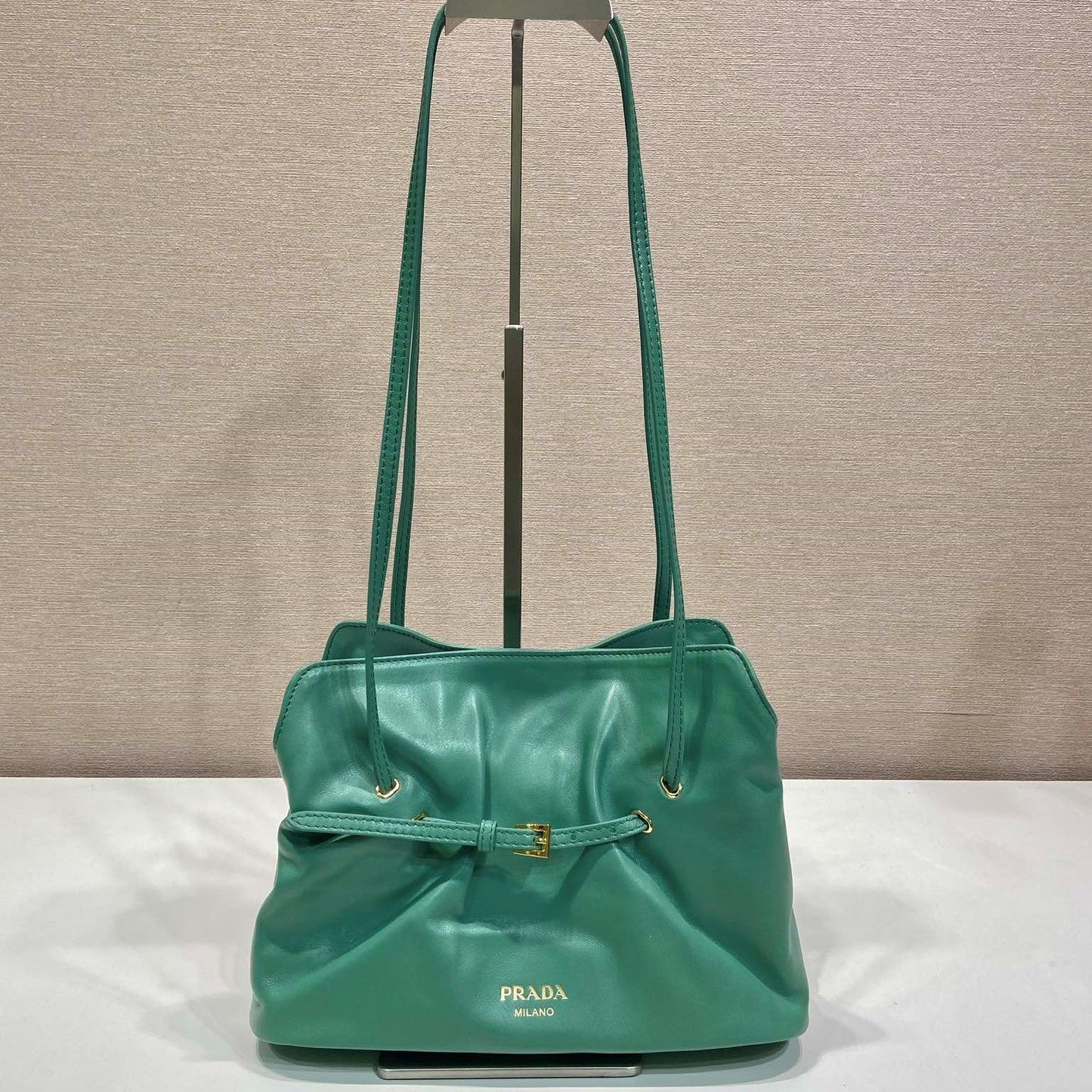 Prada Small Dada 25cm Teal Green Nappa Leather
