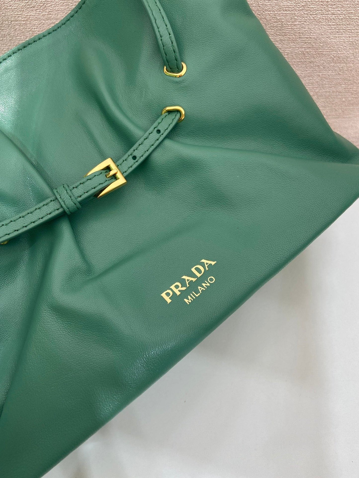 Prada Small Dada 25cm Teal Green Nappa Leather