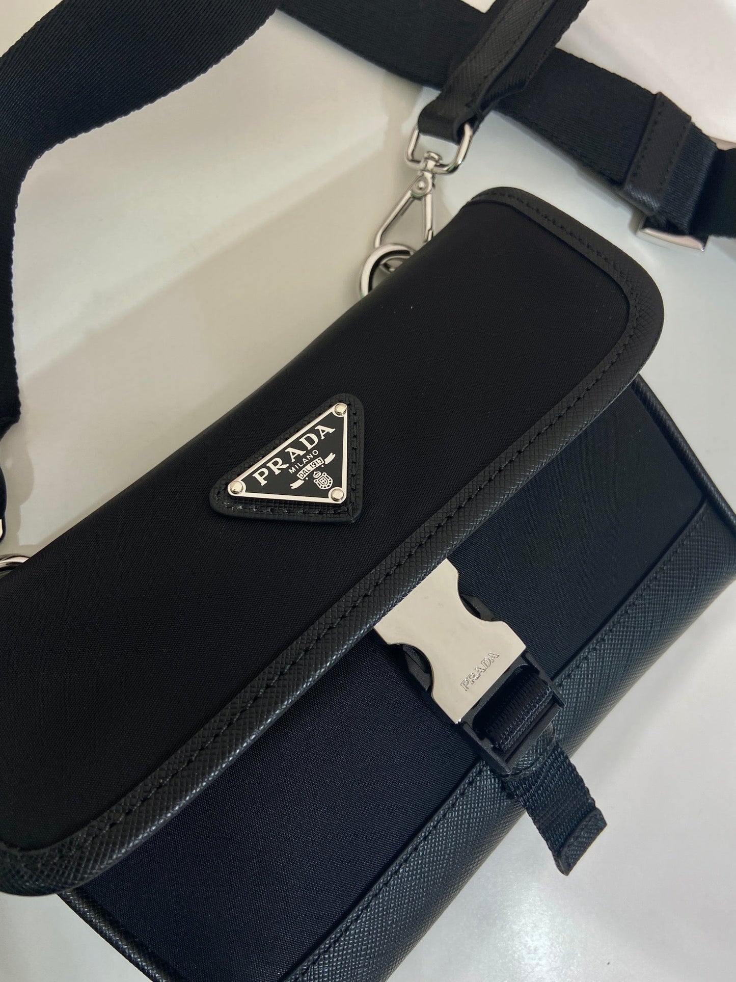 Prada 2026 Smartphone Case 18cm Black Re-Nylon