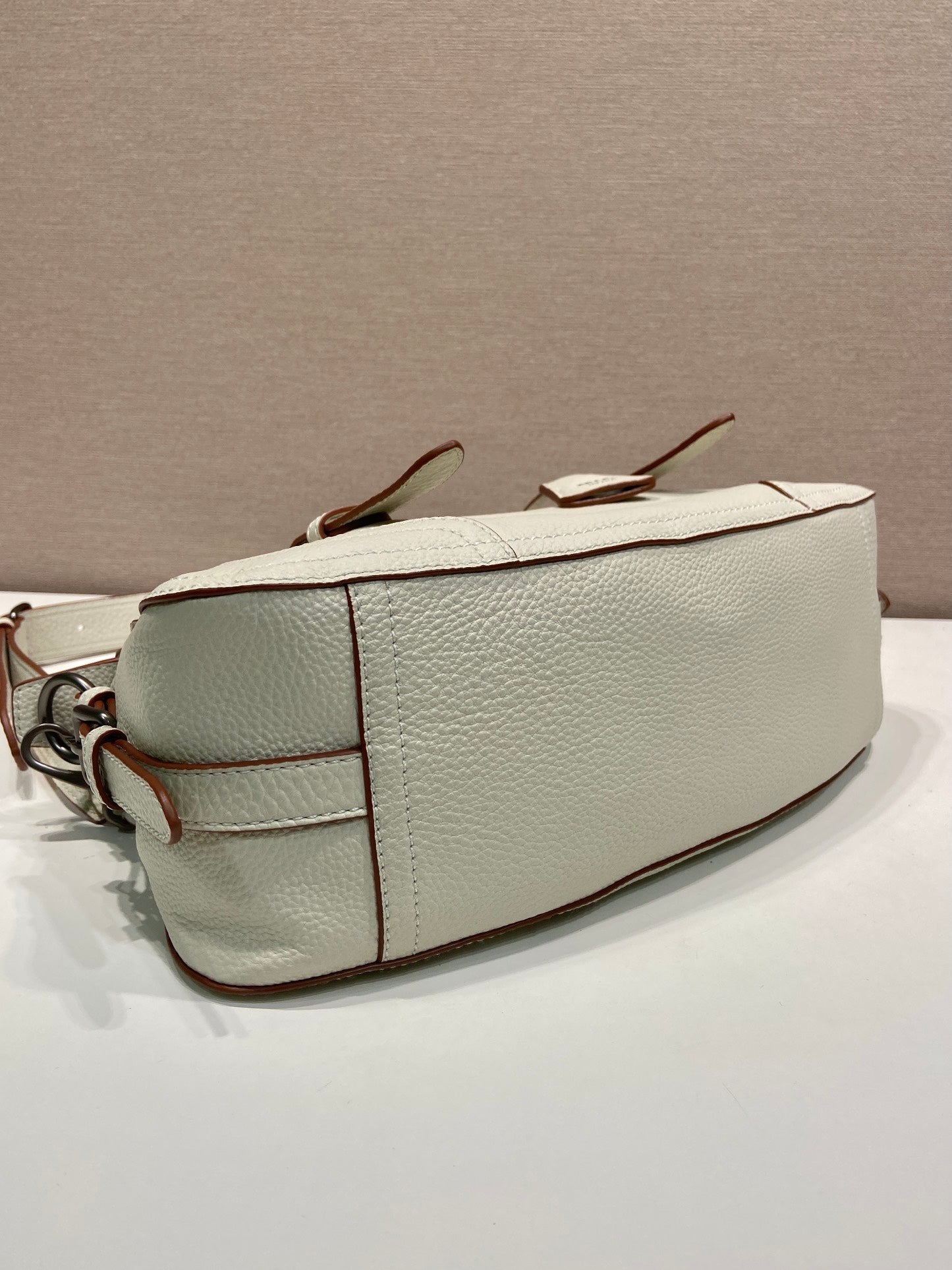 Prada Large Tote Bag 35cm Ivory Leather