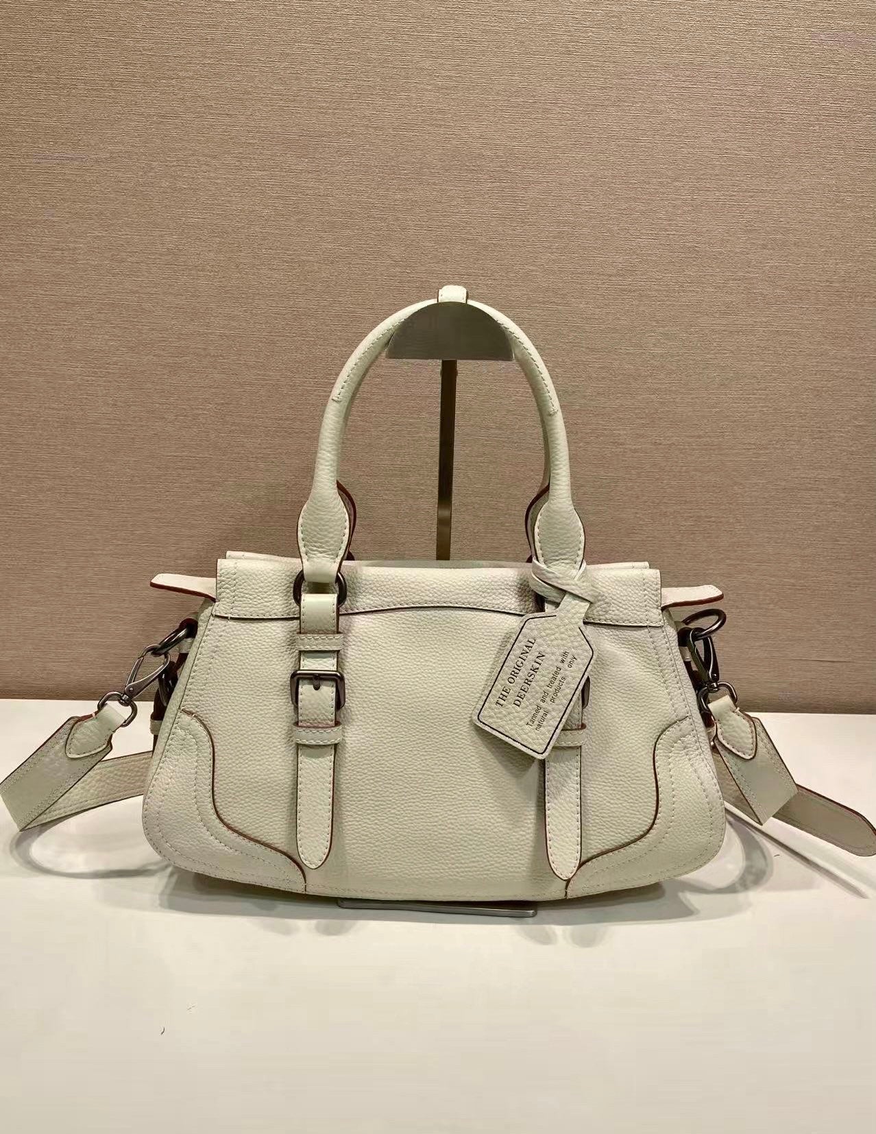 Prada Large Tote Bag 35cm Ivory Leather
