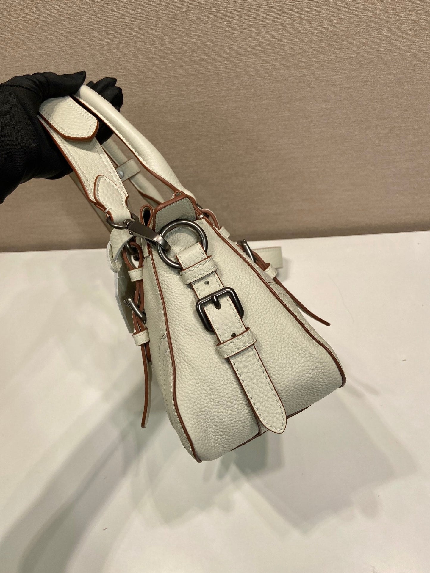 Prada Large Tote Bag 35cm Ivory Leather