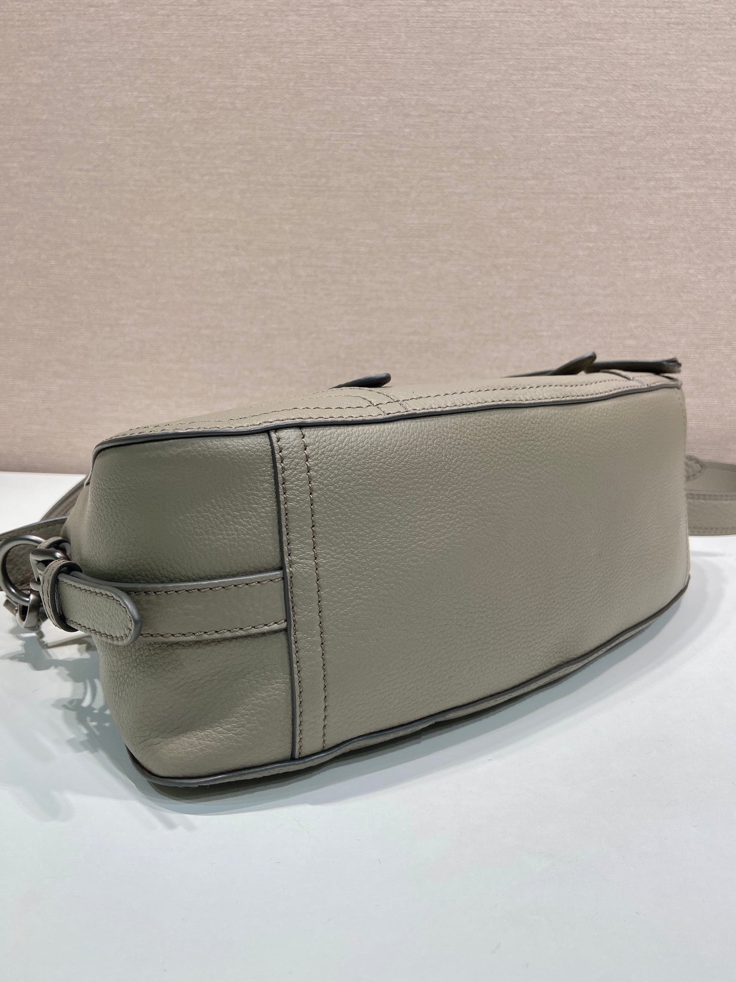 Prada Large Tote Bag 35cm Taupe Leather