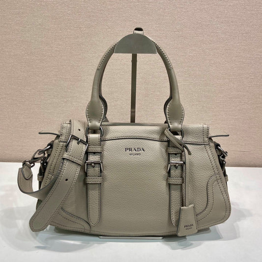 Prada Large Tote Bag 35cm Taupe Leather