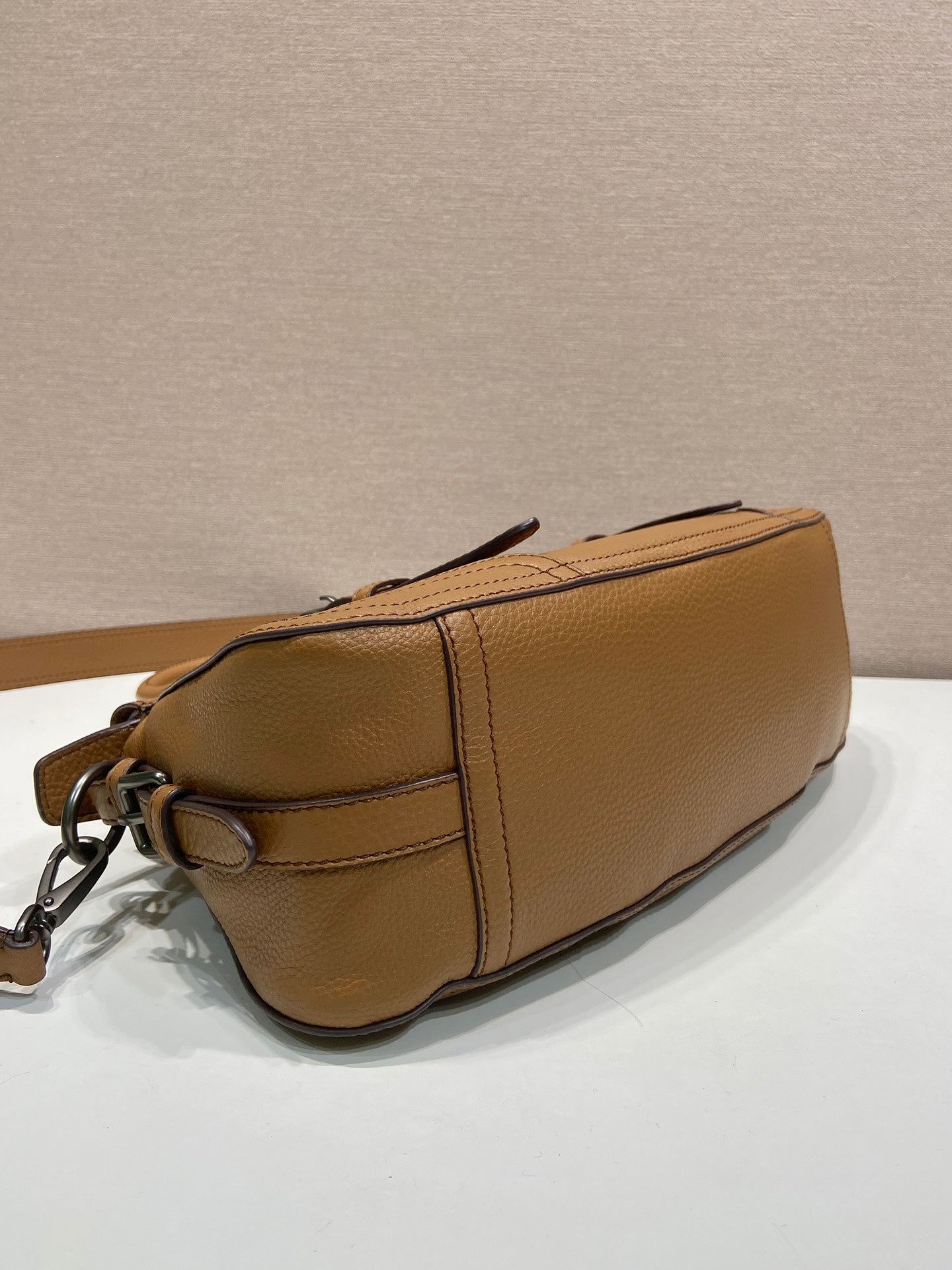 Prada Large Tote Bag 35cm Camel Leather