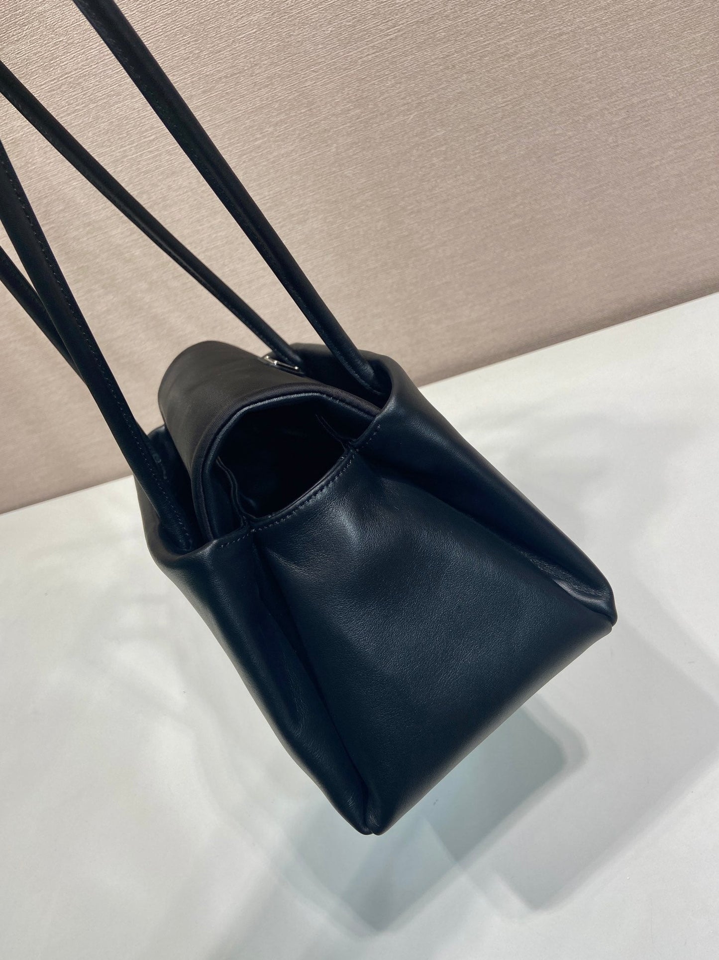 Prada Passage Medium Bag 28cm Black Leather Re-Nylon