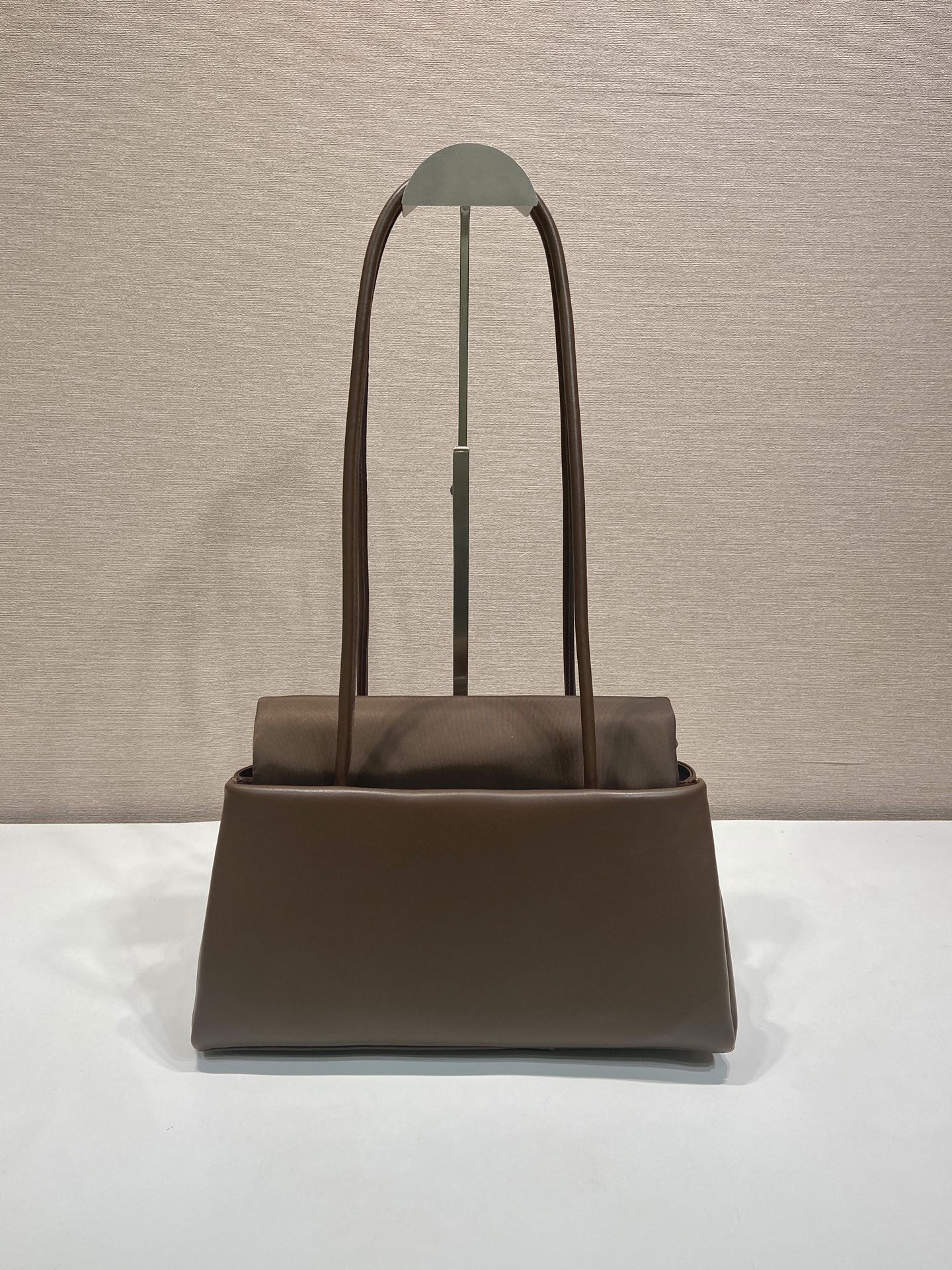 Prada Passage Medium Bag 28cm Brown Leather Re-Nylon