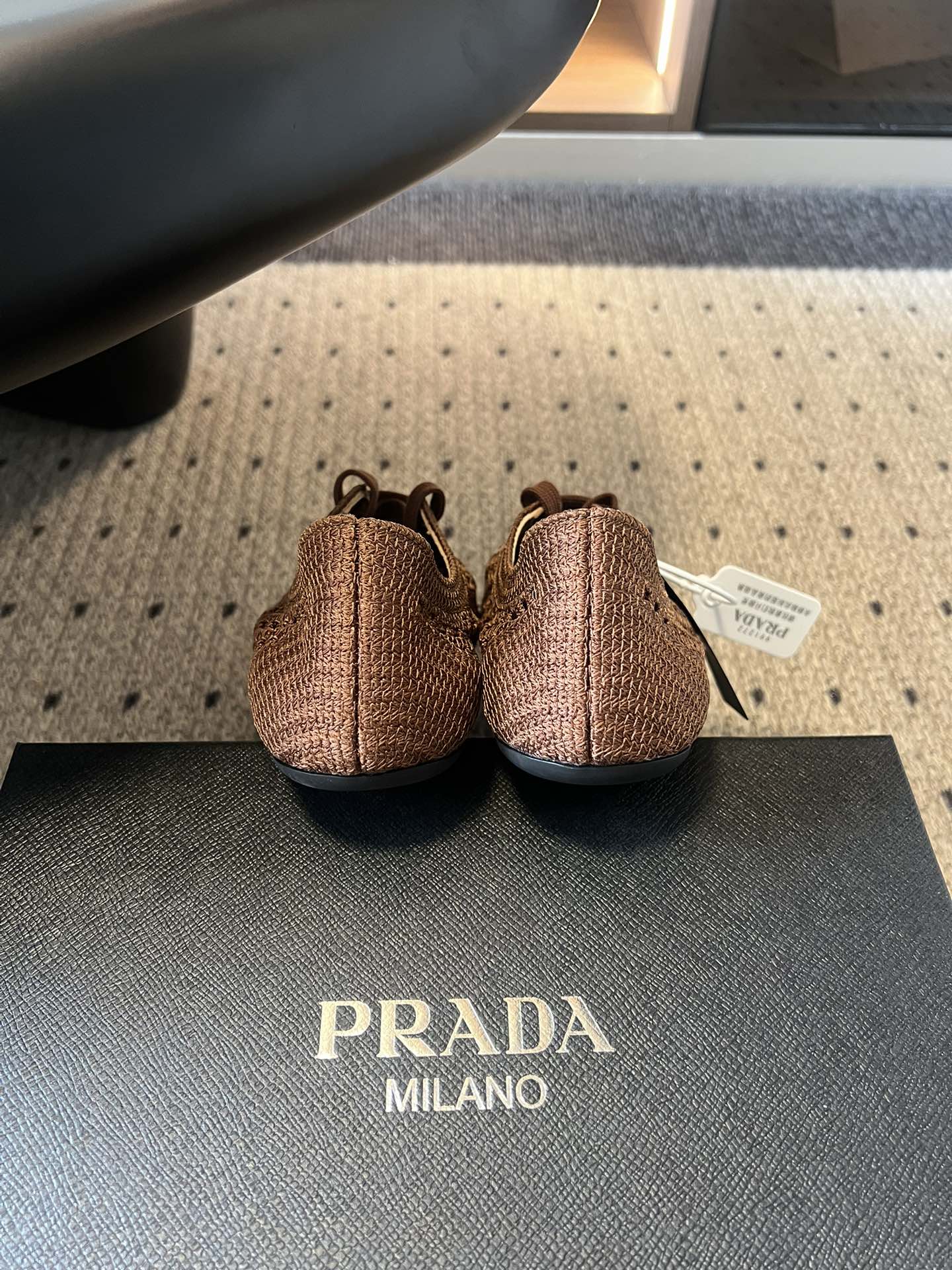 Prada 26s Collapse Sneakers Brown Crochet Laced 726980