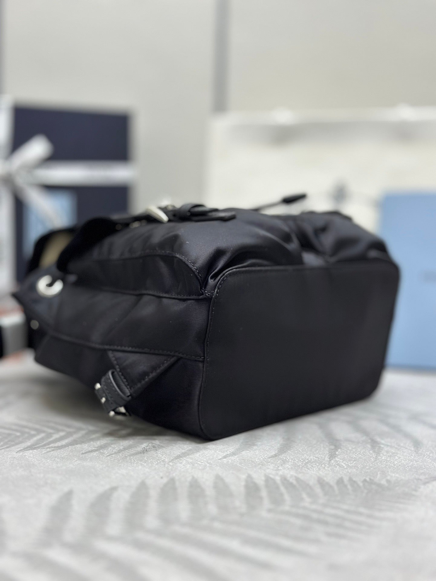 Prada 2026 Backpack 23.5cm Black Re-Nylon