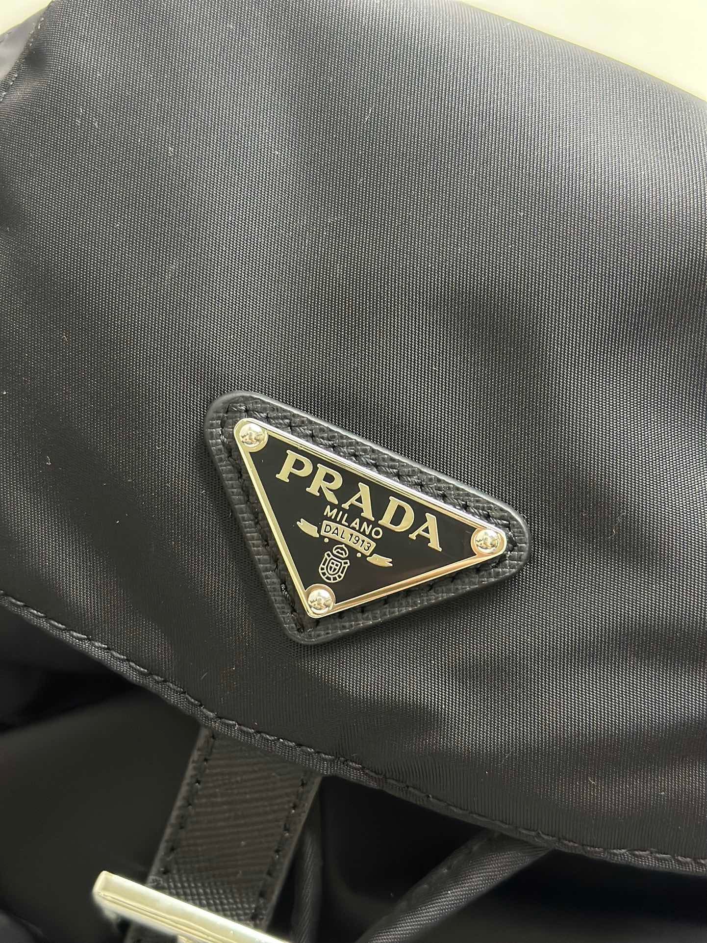 Prada 2026 Backpack 23.5cm Black Re-Nylon