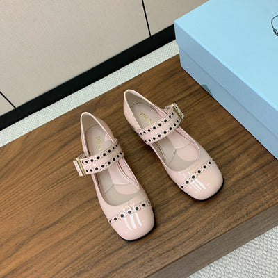 Prada 2026 Mary Janes 25mm Calfskin Patent Leather 792679