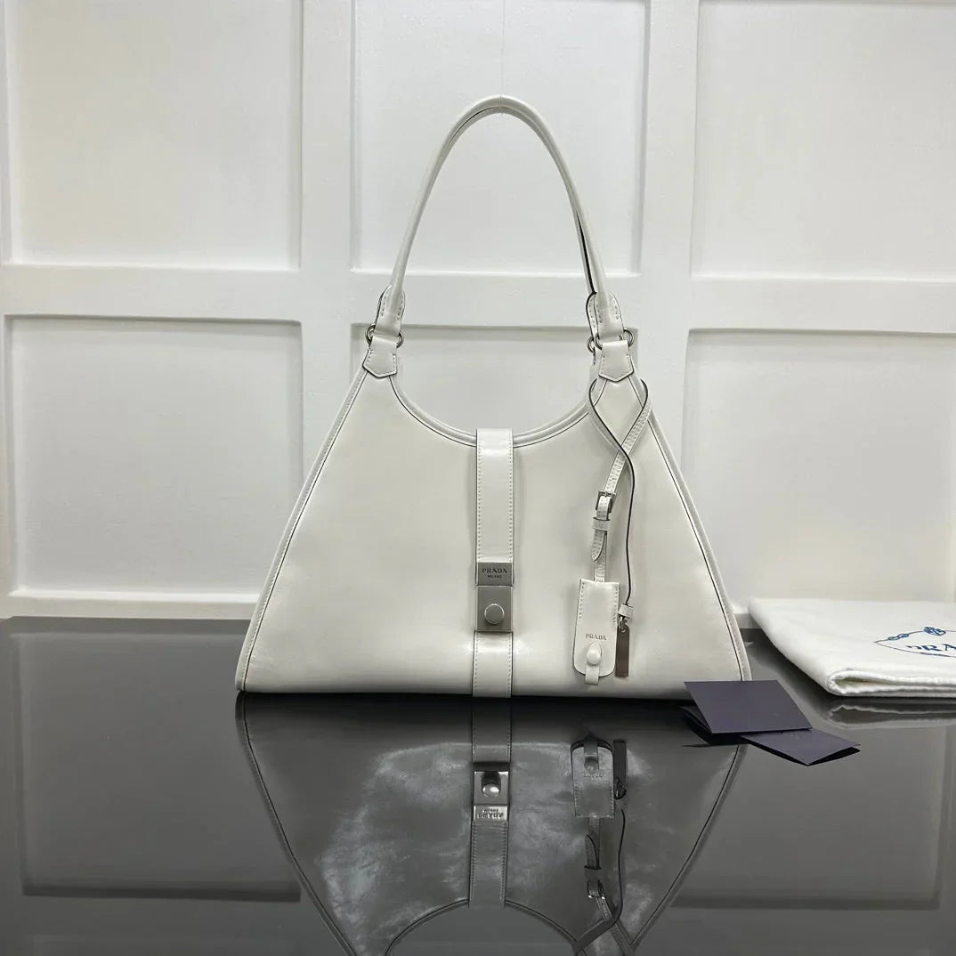 Prada 2026 Soft Lux Medium Tote Bag 39cm Patent Calfskin