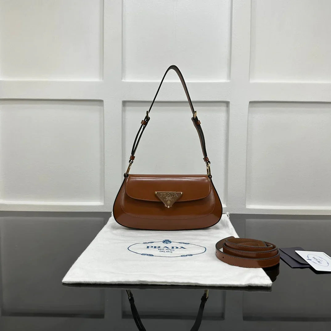Prada 2026 Shoulder Bag 24cm Patent Leather