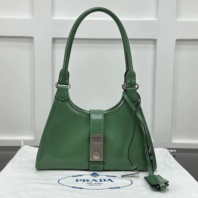Prada 2026 Soft Lux Medium Tote Bag 26cm Patent Calfskin