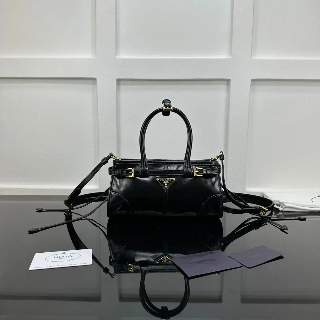 Prada 2026 Bonnie Mini Handbag 24cm Patent Leather