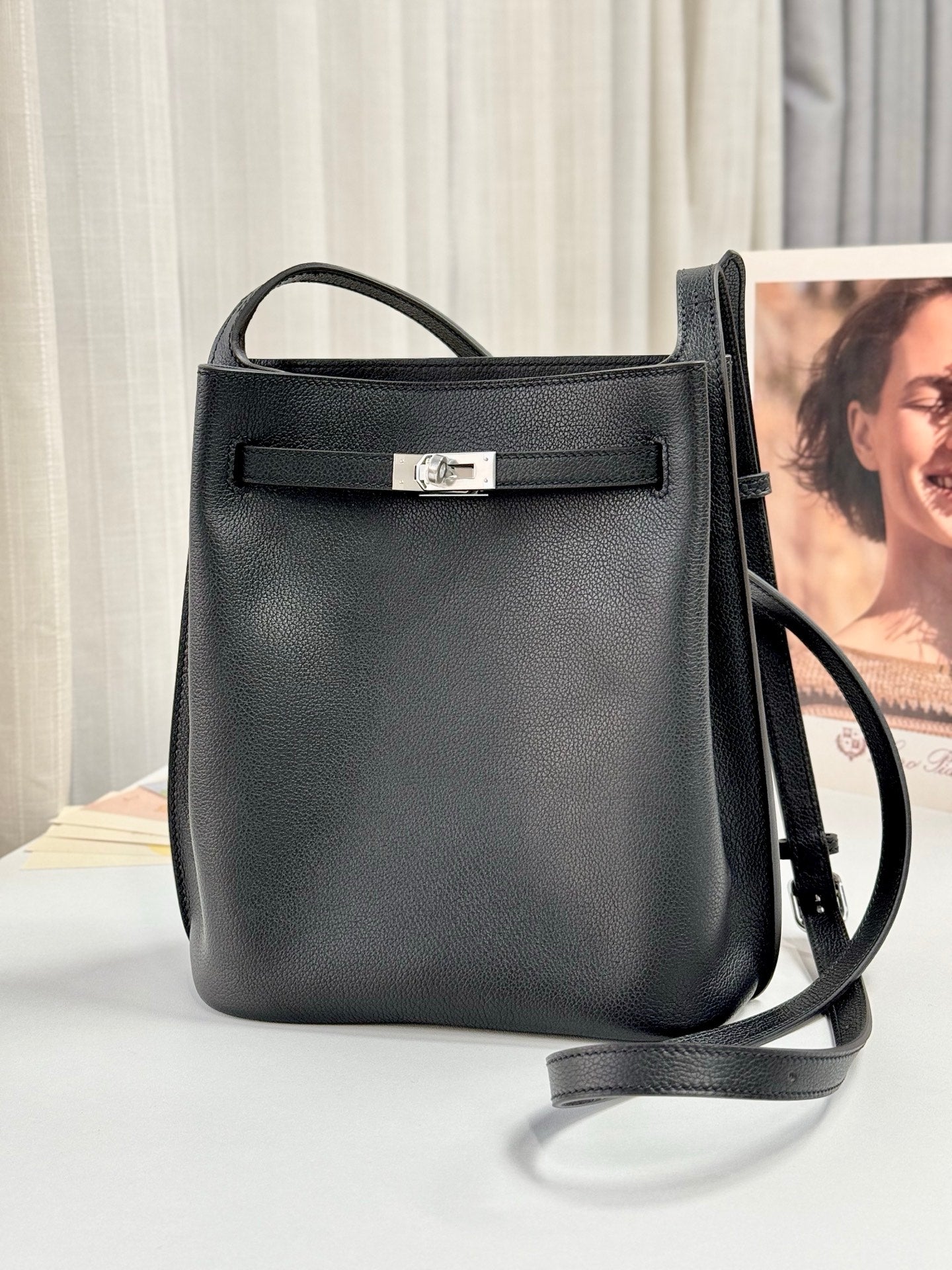 Hermes 2026 So Kelly Leather Silver Hardware
