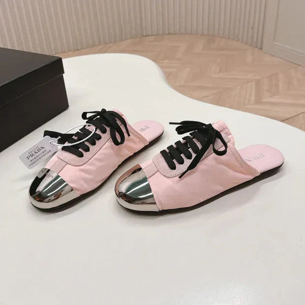 PRA 26S Mule Sneaker Light Pink Sliver Canvas 600622