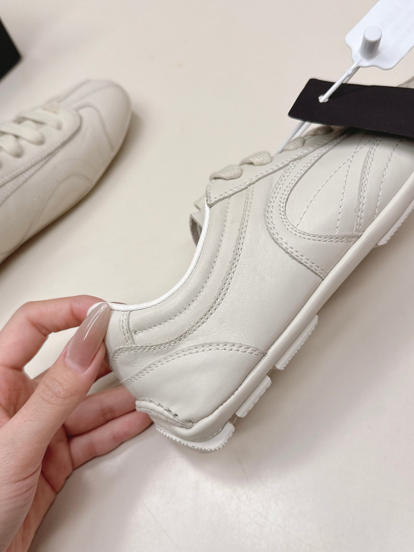 Prada 26ss German Training Off White Leather 644221