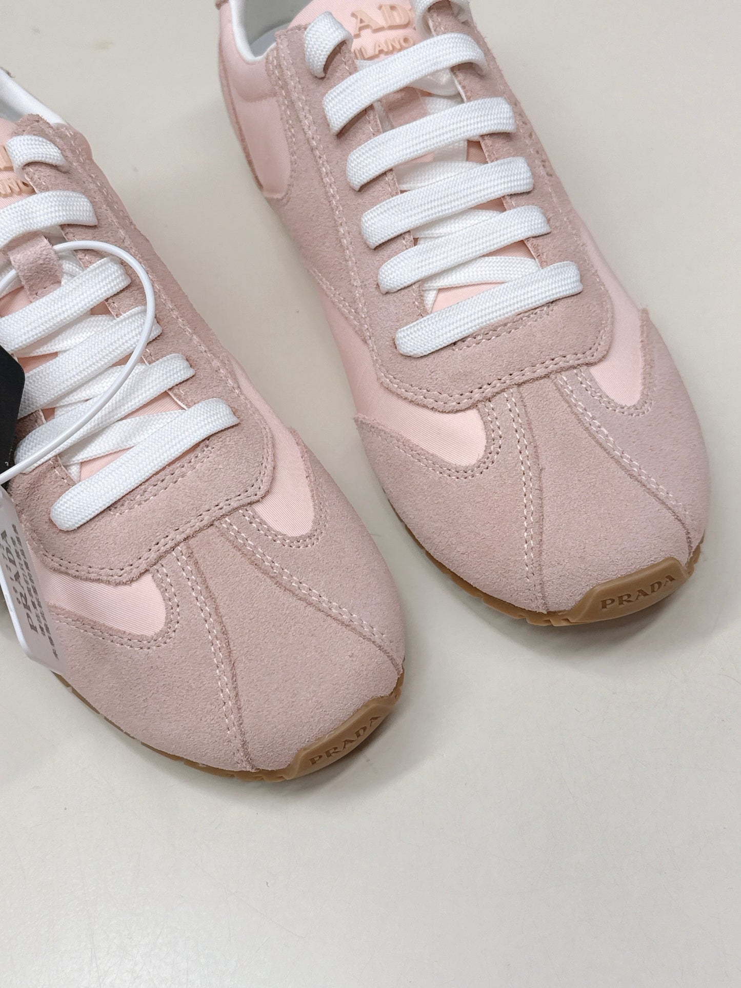 Prada 26ss German Training Pink Suede Leather 644225
