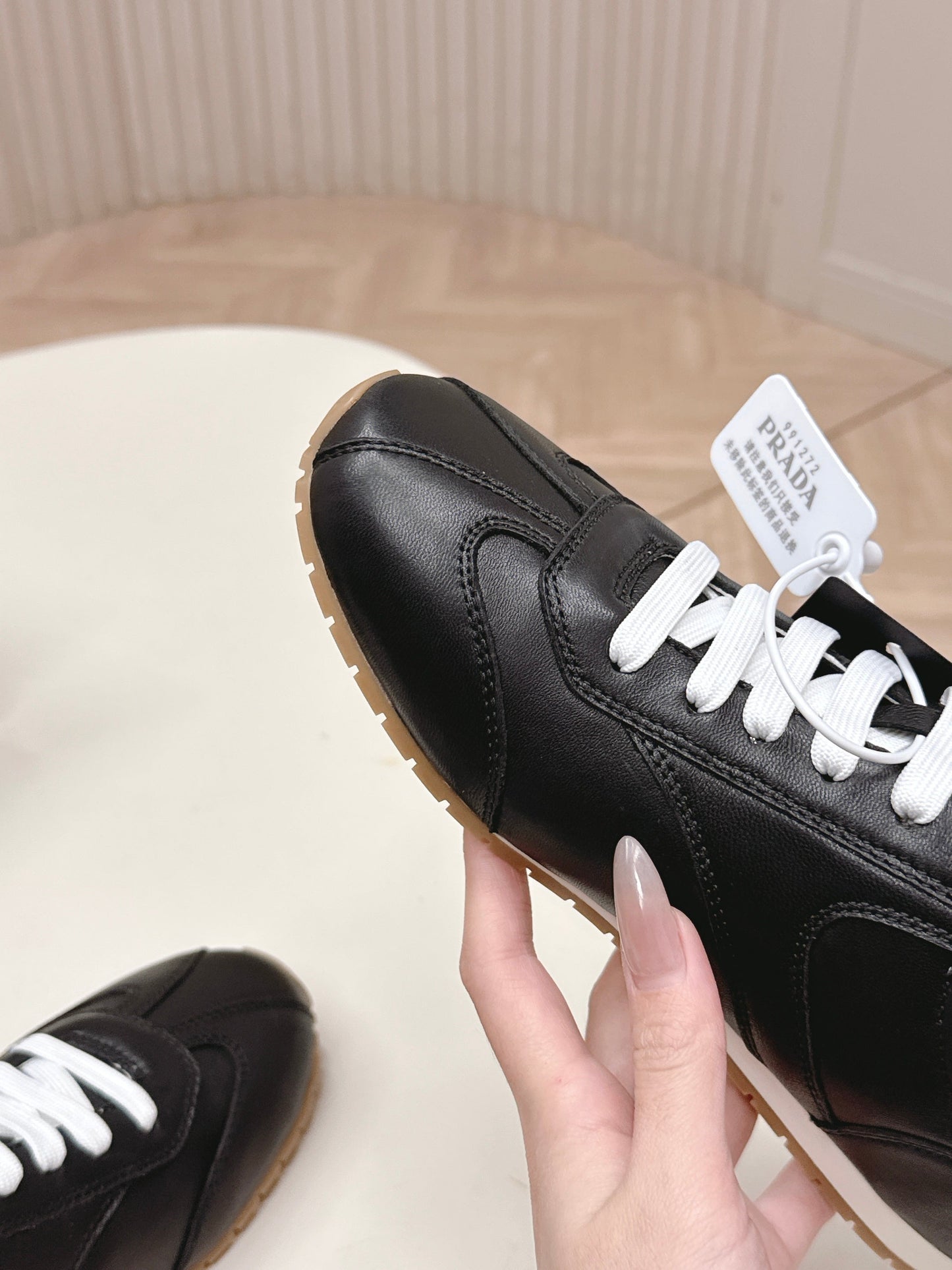 Prada 26ss German Training Black Leather 644228