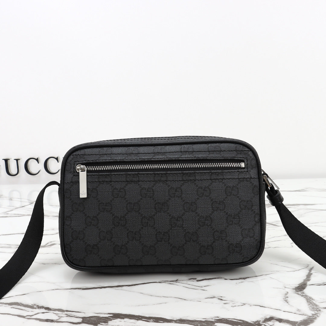 Gucci 2026 Essence Classic Mini Bag 22cm Black Canvas Leather